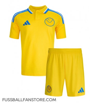 Leeds United Replik Auswärtstrikot Kinder 2024-25 Kurzarm (+ Kurze Hosen)